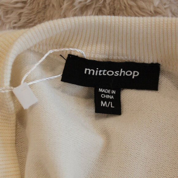 Mittoshop Long Sleeve Top NWT in Cream Size M/L - Picture 5 of 6